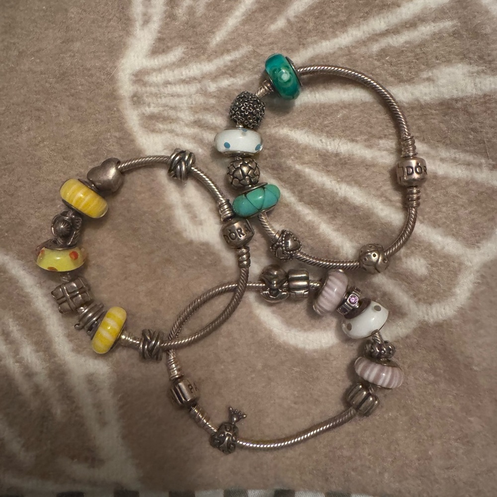 Vintage pandora bracelets and charms